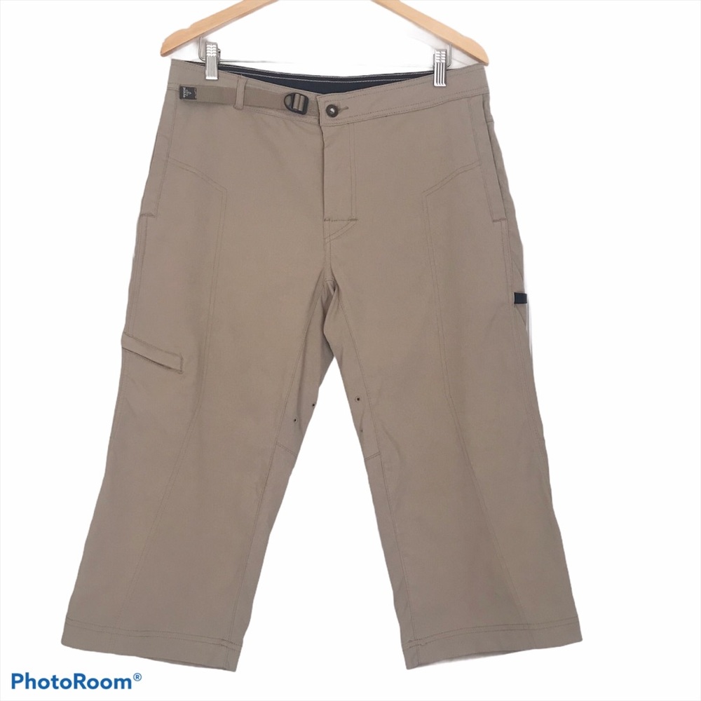Prana Breathe Stretch Hiking Tan Capri Pants